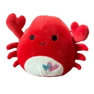 Squishmallows Carlos Red Crab 5" Valentine Heart Claws Plush Stuffed Animal
